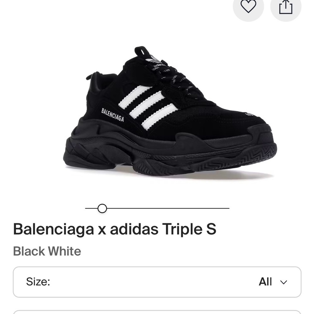 Balenciaga Black and White Sneakers